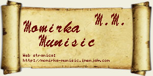 Momirka Munišić vizit kartica